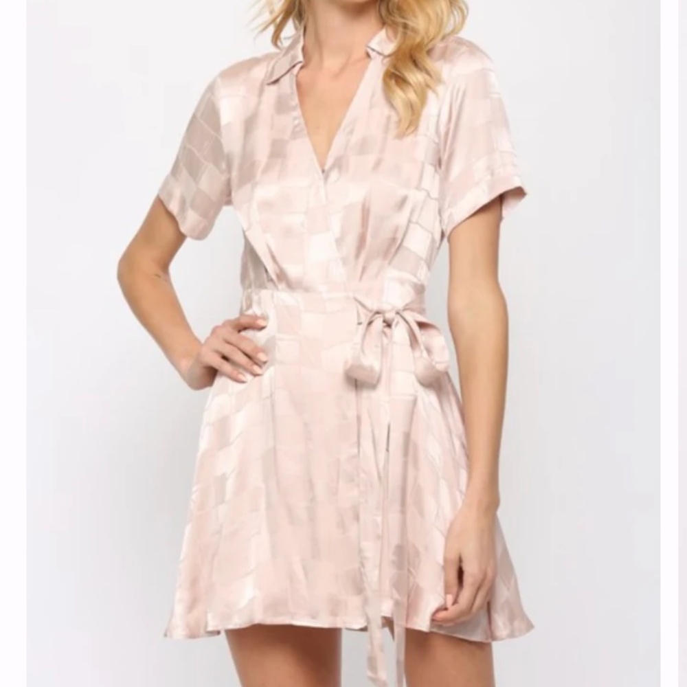 Satin Wrap Dress